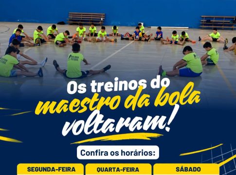 Treinos do Maestro da Bola estão de volta em Mundo Novo