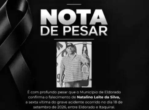 Morre sexta vítima de acidente entre van da saúde e carro na BR-163