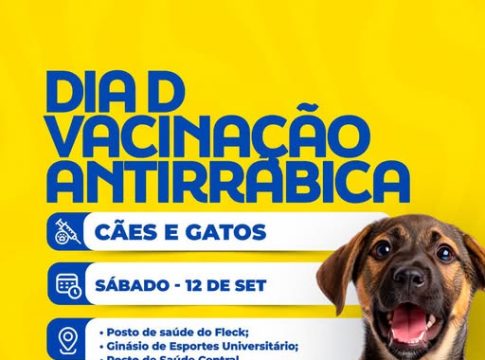 Dia D de Vacinação Antirrábica para cães e gatos