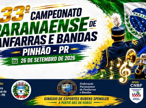 Fanfarra Municipal de Guaíra conquista bicampeonato paranaense em Pinhão