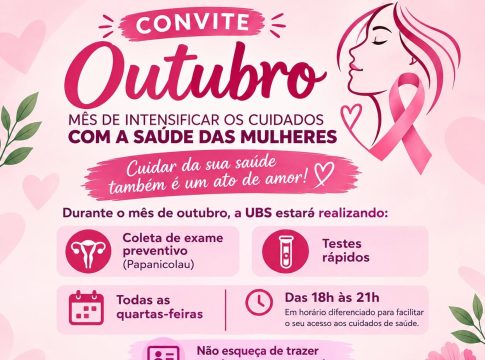 UBS de Itaquiraí terá atendimento especial às quartas-feiras durante o Outubro Rosa