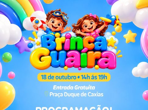 Brinca Guaíra promete uma tarde de muita diversão para a criançada neste domingo