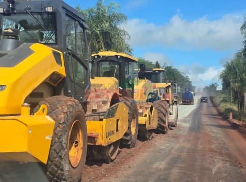 MS-295 – Obras na rodovia que liga Eldorado, Iguatemi e Tacuru avançam em diferentes frentes de trabalho