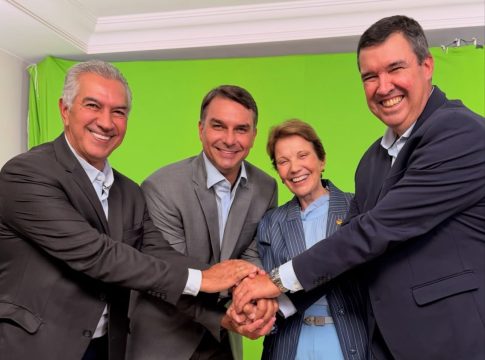 Senador eleito, Reinaldo publica encontro com Flávio, Riedel e Tereza; grupo articula avanço no 2º turno em MS