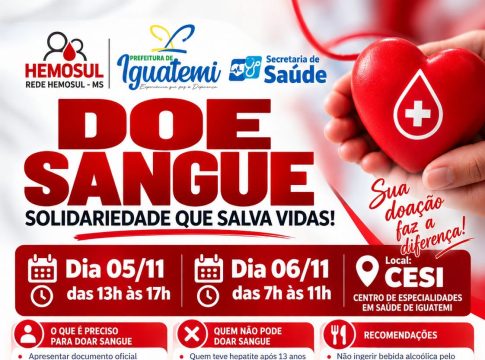 DOE SANGUE, SALVE VIDAS!
