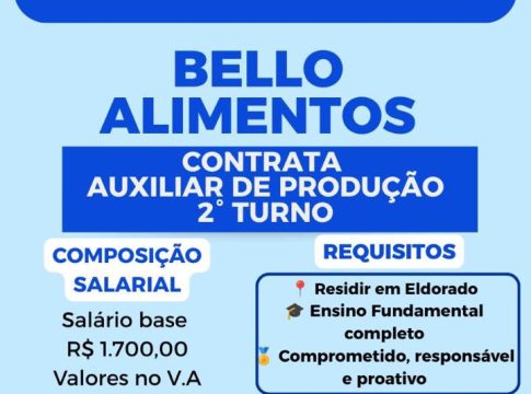Oferta de empregos em Eldorado