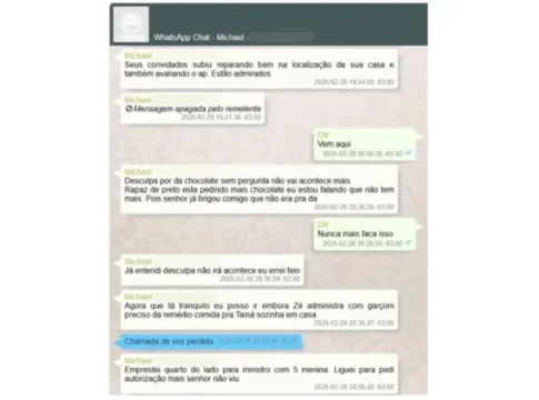 Mensagens de Vorcaro citam ministro em quarto ‘com 5 meninas’ durante festa do ex-banqueiro